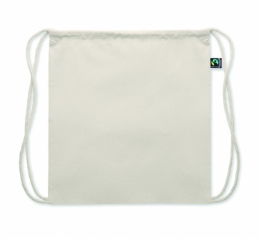 Logo trade corporate gifts image of: Drawstring bag Fairtrade