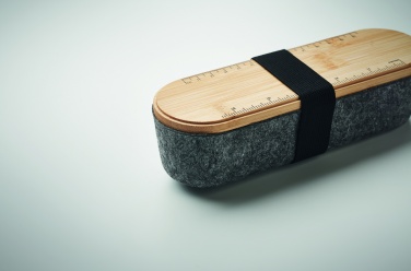 Logo trade promotional merchandise image of: RPET felt pencil case with lid