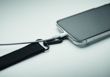 Logo trade promotional giveaways image of: Polyester phone wrist strap