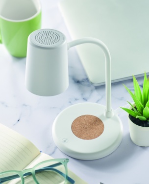 Logo trade business gift photo of: Wireless charger, lamp speaker