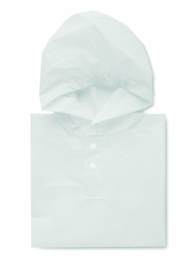 Logo trade advertising product photo of: PEVA kid rain coat with hood