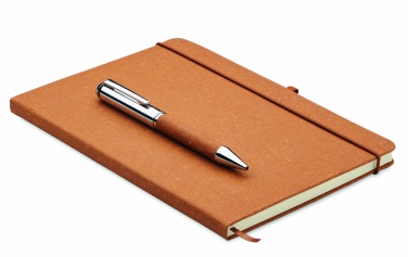 Logotrade promotional giveaway picture of: Recycled leather notebook set