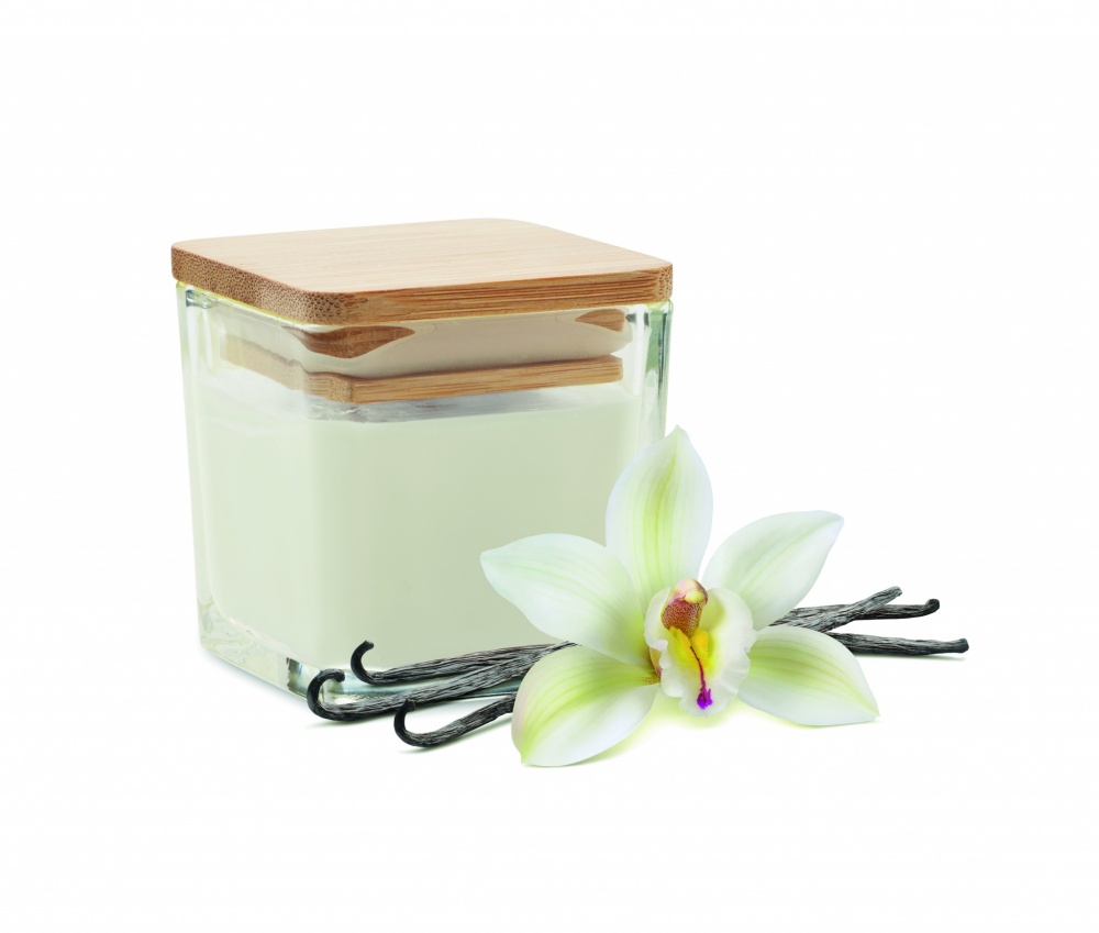 Logo trade corporate gifts image of: Squared fragranced candle 50gr