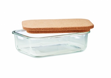 Logo trade corporate gifts image of: Glass lunch box with cork lid