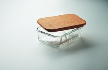 Logo trade promotional gifts image of: Glass lunch box with cork lid