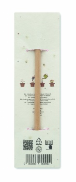 Logo trade promotional giveaways picture of: Natural pencil in seeded pouch