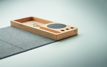 Logotrade advertising product picture of: Wireless charger in bamboo 15W