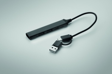 Logotrade promotional giveaway image of: USB 4 port hub 19 cm
