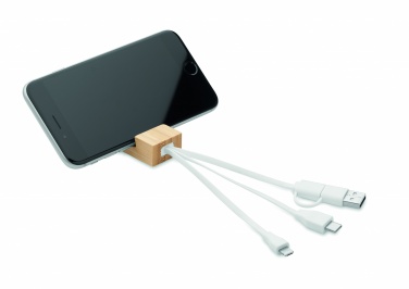Logo trade corporate gift photo of: Bamboo key ring and stand Salo