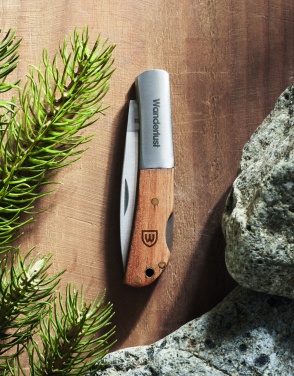 Logotrade promotional product image of: Foldable knife in acacia wood
