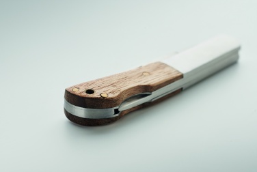Logo trade promotional gifts picture of: Foldable knife in acacia wood