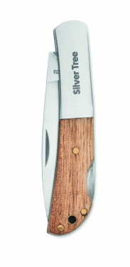 Logotrade promotional giveaway picture of: Foldable knife in acacia wood