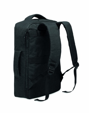 Logo trade advertising products image of: A safe 15-inch laptop backpack made of 300D RPET with a 210D RPET lining and customizable printing.