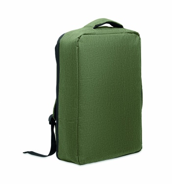 Logo trade advertising products picture of: A safe 15-inch laptop backpack made of 300D RPET with a 210D RPET lining and customizable printing.