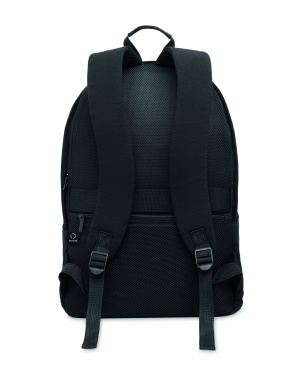 Logo trade promotional items picture of: A 15-inch laptop backpack made of recycled pre-consumer cotton and recycled polyester with customizable printing.