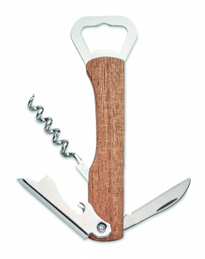 Logotrade promotional gift image of: 3 in 1 bamboo bottle opener WOOL