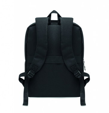 Logotrade advertising product image of: Slim 15 inch laptop backpack made of 600D RPET polyester with a 210D lining and customizable printing