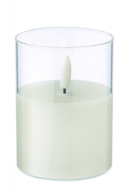 Logo trade advertising products picture of: LED wax candle in glass holder