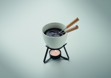 Logo trade promotional merchandise picture of: Ceramic fondue set 240 ml