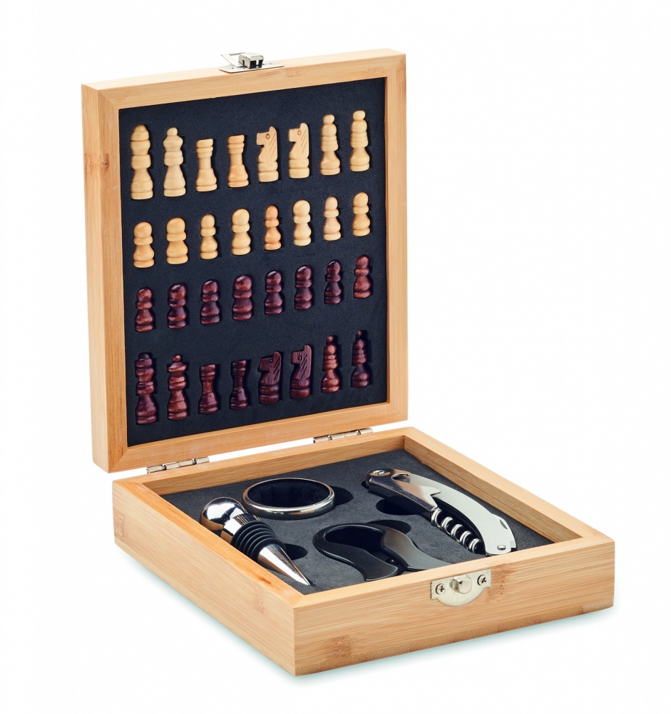 Logotrade promotional giveaway image of: Chess board wine set