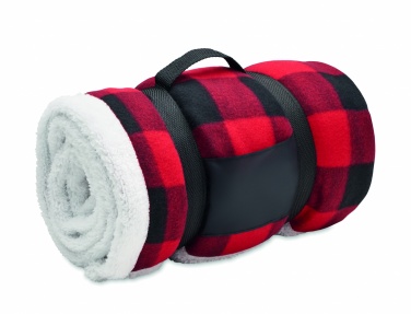 Logotrade business gifts photo of: RPET sherpa fleece blanket