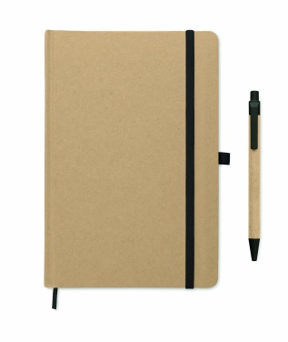 Logo trade promotional products image of: Caratil A5 notebook in recycled carton