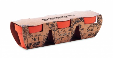 Logotrade business gifts photo of: Terracotta 3 herb pot set