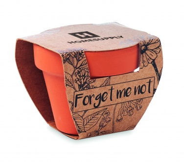 Logo trade corporate gifts image of: Terracotta pot 'forget me not'