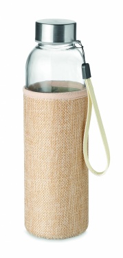 Logotrade advertising products photo of: Glass bottle in pouch 500ml