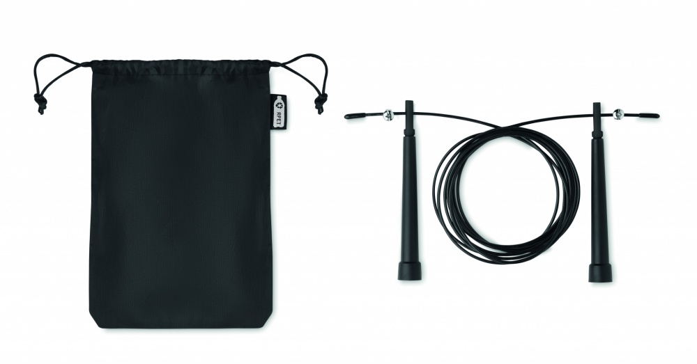 Logo trade corporate gifts picture of: Speed jumping rope RPET pouch