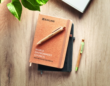 Logotrade promotional merchandise picture of: Recycled Leather A5 notebook