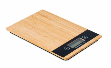Logo trade promotional gifts image of: Bamboo digital kitchen scales