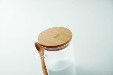 Logotrade advertising product image of: Glass jar with spoon 600 ml