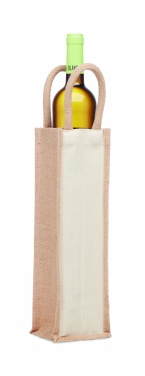 Logotrade advertising product image of: Jute wine bag for one bottle