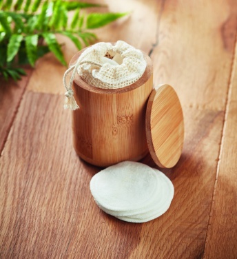 Logotrade promotional item image of: Bamboo fibre cleansing pad set