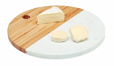 Logo trade promotional giveaways image of: Marble/ bamboo serving board