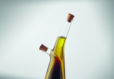 Logo trade promotional giveaways image of: Glass oil and vinegar bottle
