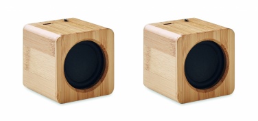 Logotrade promotional item image of: Set of Bamboo wireless speaker