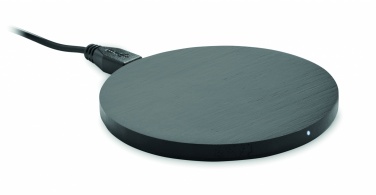 Logotrade promotional product picture of: Wireless charger bamboo 10W RUNDO +