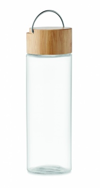 Logo trade promotional merchandise image of: Glass bottle 500ml bamboo lid