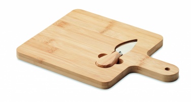 Logotrade promotional merchandise picture of: Cheese board set in bamboo Bremen