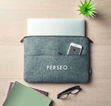 Logo trade promotional product photo of: RPET felt zipped laptop bag