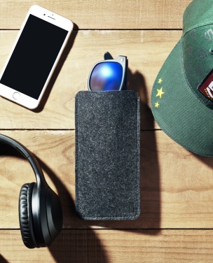 Logo trade promotional giveaways picture of: RPET felt glasses case