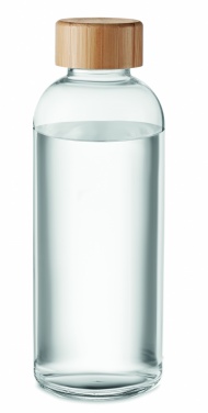 Logotrade promotional giveaway picture of: Glass bottle 650ml bamboo lid
