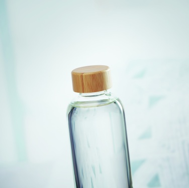 Logotrade corporate gift picture of: Glass bottle 650ml bamboo lid