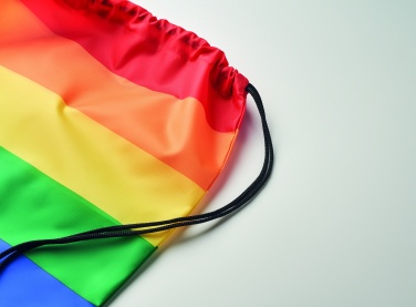 Logotrade corporate gifts photo of: Rainbow RPET drawstring bag