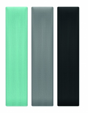 Logo trade promotional products image of: Set of 3 fitness bands in pouch