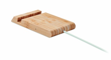Logotrade promotional gifts photo of: Bamboo wireless charger  10W ODOS