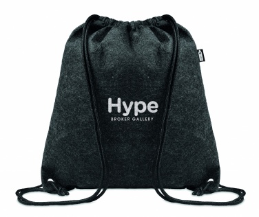 Logotrade promotional item picture of: RPET felt drawstring bag