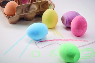 Logotrade promotional item picture of: 6 chalk eggs in box